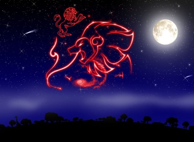 Луна в знаке зодиака Лев.