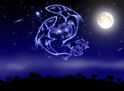 Луна в знаке зодиака Рыбы.